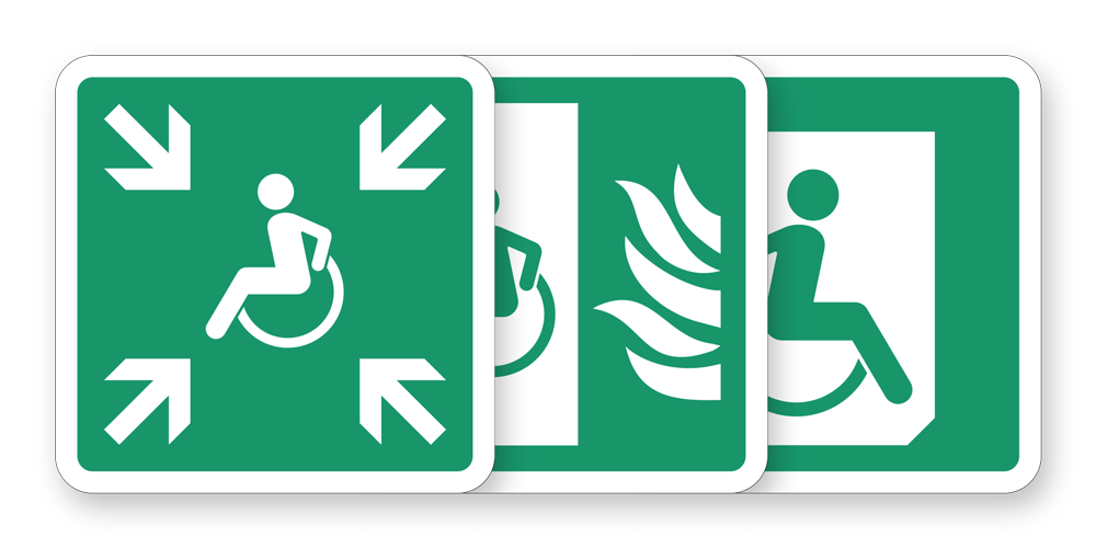 Эвакуационные знаки для инвалидов ГОСТ Р 51671-2020